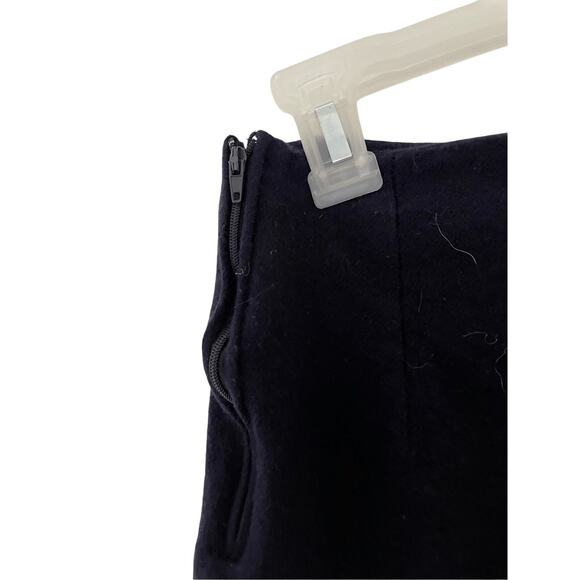 Ilysehart Ltd Sz 4 Navy Wool Pencil Skirt Academy Preppy Minimalist Schoolgirl - Picture 2 of 5